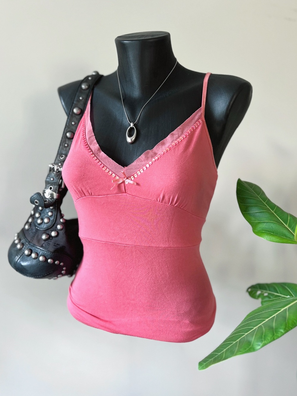 Vintage Tristan & Iseut | Pink Sequin Cami Tank